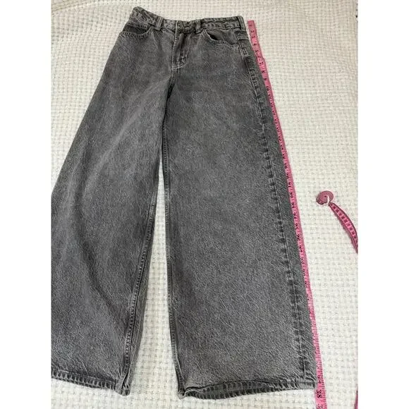 H&M Divided Women’s Jeans Gray Wide Leg - Picture 7 of 8